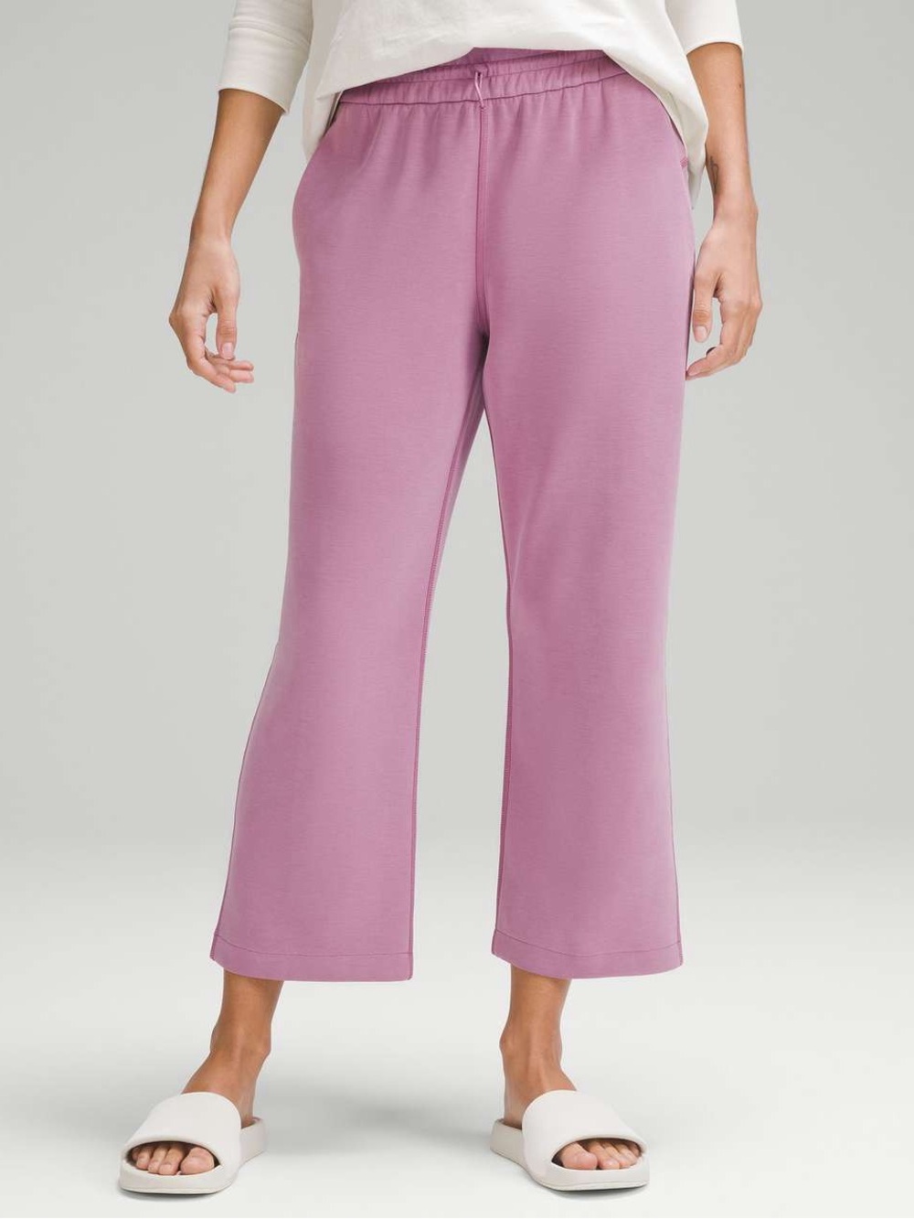 Lululemon Softstreme High-Rise Straight Leg Cropped Pant Velvet Dust Pink Size 8